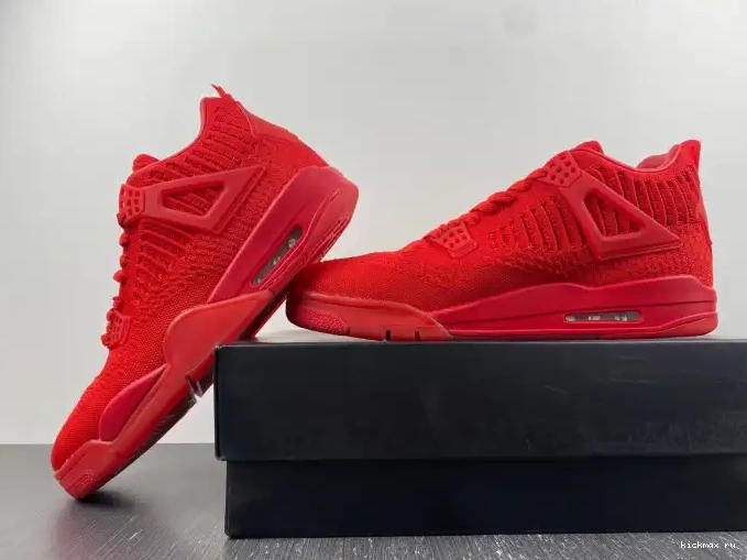 Rep AQ3559-600 Jordan Retro 4 Flyknit Red 0606